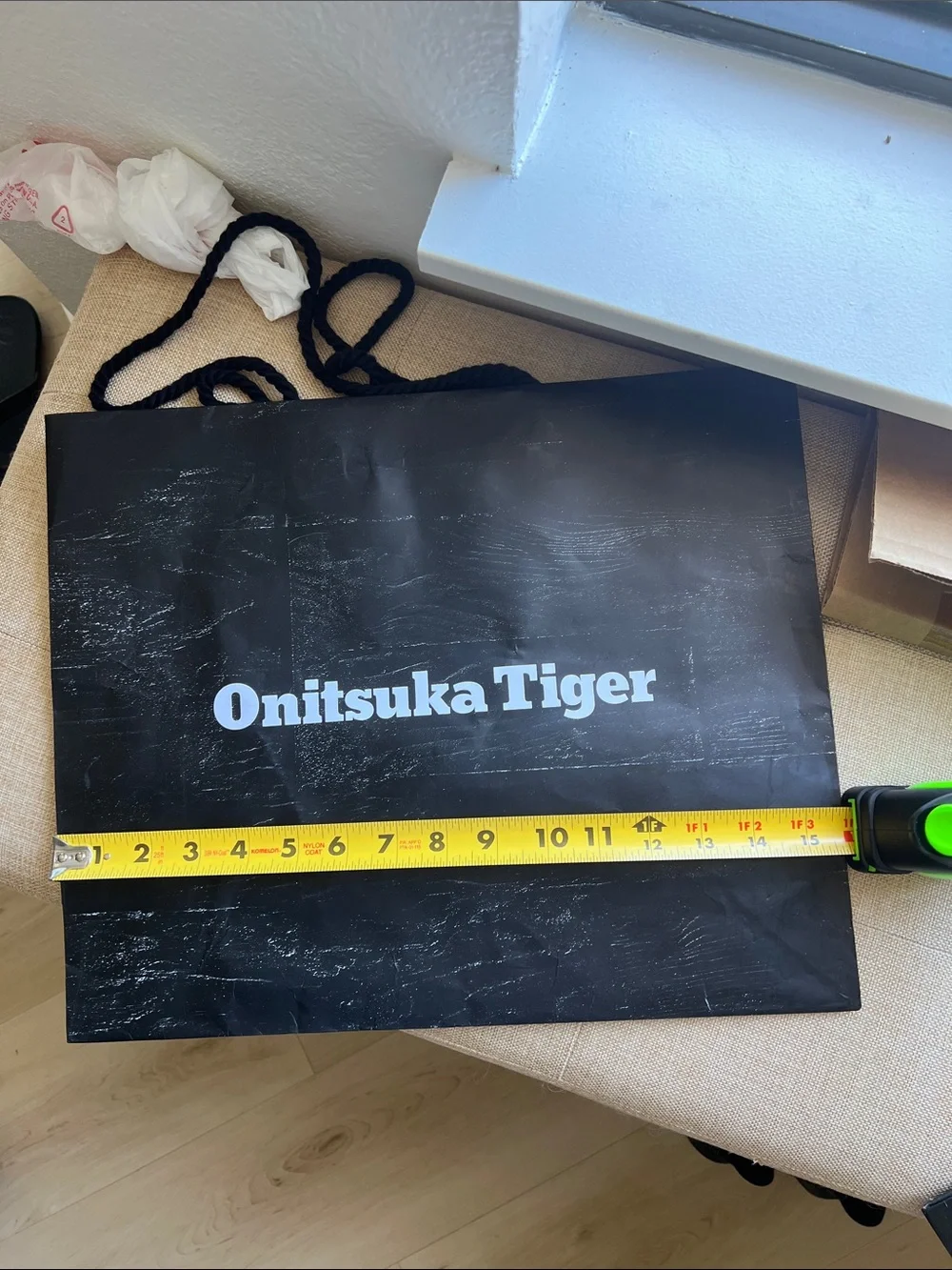 Onitsuka Tiger Black Shopping Bag
